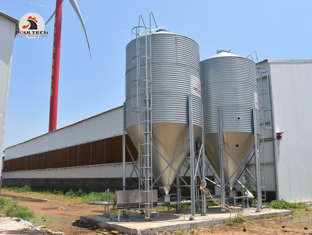 Storage silos bin for feed mill
